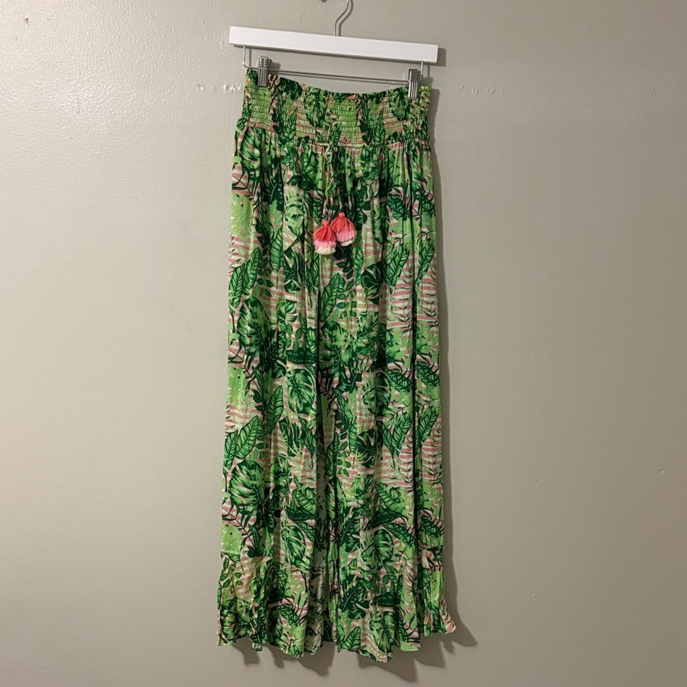 Tropical Green Maxi Skirt